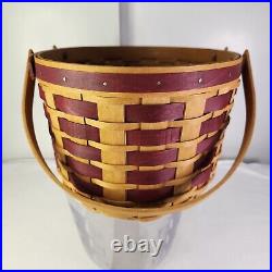Longaberger 2007 Holiday Hostess Red GOODIES Basket+Protector+Liner+Card 21st Ed