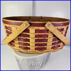 Longaberger 2007 Holiday Hostess Red GOODIES Basket+Protector+Liner+Card 21st Ed
