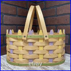 Longaberger 2007 Large Oval Picket Easter Basket Protector 21st Edition