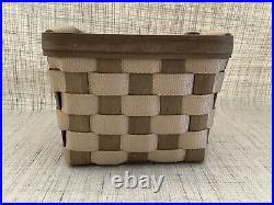 Longaberger 2007 Taupe To Go Baskets Set of Small & Medium with Protectors
