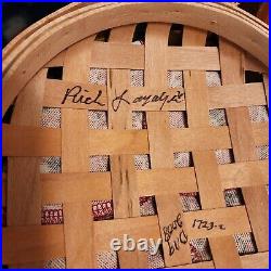 Longaberger 2008 CC Homestead Gathering Event Hoe Down Basket SET Signed