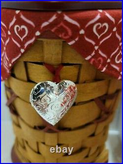 Longaberger 2008 Valentine Sweetheart True Love Basket Complete Set