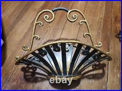 Longaberger 2009 Black Cat Basket Set With Wrought Iron Stand, Lid, Liner, Prot