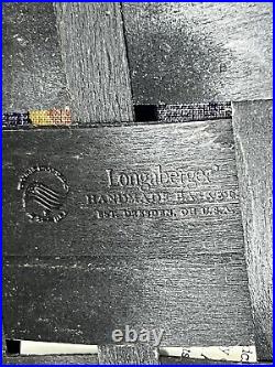 Longaberger 2009 Black Cat Basket Set/Wrought Iron/Stand/Liner/Protector