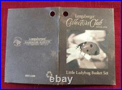 Longaberger 2009 Collector Club Lady Bug Basket Set Longaberger 2009 Collector Club Lady Bug Basket Set