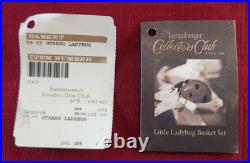 Longaberger 2009 Collector Club Lady Bug Basket Set Longaberger 2009 Collector Club Lady Bug Basket Set