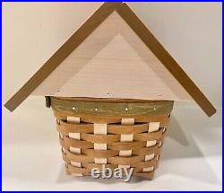 Longaberger 2009 Collectors Club Birdhouse Basket Set with Plastic Liner. NIB