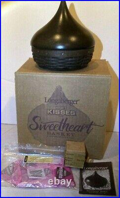 Longaberger 2009 Hershey's Kisses Sweetheart Basket Set withTie-On-NIB