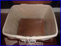 Longaberger 2009 Large Picnic Basket Set Rich Brown Oatmeal