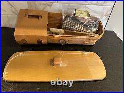 Longaberger 2009 Mail and Bill Basket Set Warm Brown Rare All Brand New Items