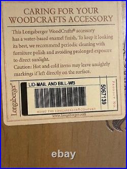 Longaberger 2009 Mail and Bill Basket Set Warm Brown Rare All Brand New Items
