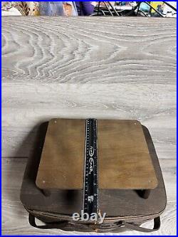 Longaberger 2009 Rich Brown Large Picnic Basket WithRiser & Clear Protector READ