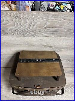Longaberger 2009 Rich Brown Large Picnic Basket WithRiser & Clear Protector READ
