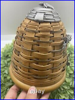 Longaberger 2010 Collectors Club BEE HIVE Basket Set with 3 Bee Tie Ons