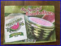 Longaberger 2010 Collectors Club Homestead Gathering Watermelon Set