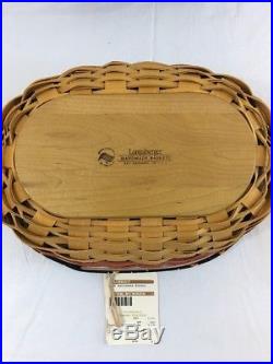 Longaberger 2010 Halloween Treats Basket Set with Wood Lid & Wrought Iron Stand