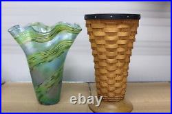 Longaberger 2010 Member Basket With Vase Collectors Club