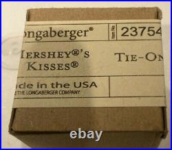 Longaberger 2010 Sweetheart Hershey's Kisses Basket Set withTie-On & Cookbook-NEW
