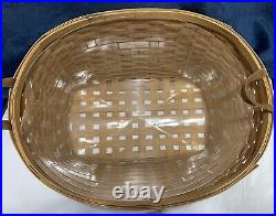 Longaberger 2011 Blanket Basket With Protector Used Condition