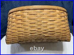 Longaberger 2011 Blanket Basket With Protector Used Condition