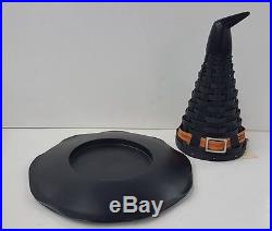 Longaberger 2011 Halloween Witch's Hat Basket Set + Resin Base NEW Witch Witches