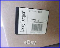 Longaberger 2011 LARGE Halloween Witch's Hat Basket Set In Original Box