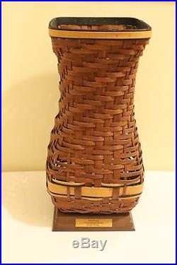 Longaberger 2011 National Sales Award Vase Basket Set NEW RARE