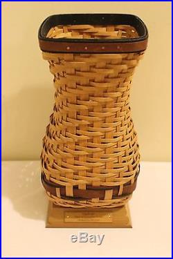 Longaberger 2011 National Sponsoring Award Vase Basket Set NEW RARE