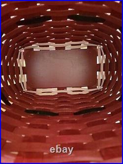 Longaberger 2011 Santa Belt Basket 11.5 Tall Oval Rare Protector