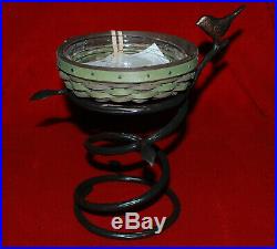 Longaberger 2012 COLLECTORS CLUB Bird Bath Basket Set and Wrought Iron Stand NEW