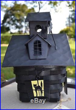 Longaberger 2012 HAUNTED HOUSE Halloween Basket COMBO Lid Protector & Tie-on Set