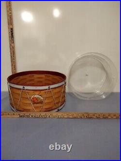 Longaberger 2012 HOLIDAY HOSTESS Drum basket with Protector Longaberger 2012 HOLIDAY HOSTESS Drum basket with Protector