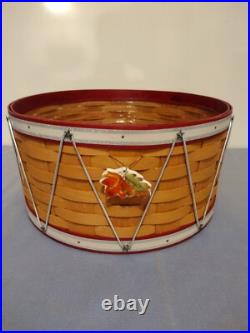 Longaberger 2012 HOLIDAY HOSTESS Drum basket with Protector