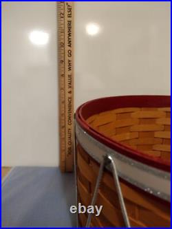 Longaberger 2012 HOLIDAY HOSTESS Drum basket with Protector