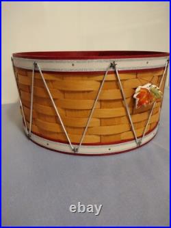 Longaberger 2012 HOLIDAY HOSTESS Drum basket with Protector