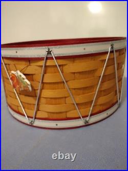 Longaberger 2012 HOLIDAY HOSTESS Drum basket with Protector