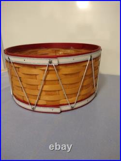 Longaberger 2012 HOLIDAY HOSTESS Drum basket with Protector