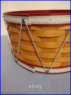 Longaberger 2012 HOLIDAY HOSTESS Drum basket with Protector Longaberger 2012 HOLIDAY HOSTESS Drum basket with Protector