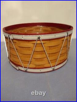 Longaberger 2012 HOLIDAY HOSTESS Drum basket with Protector Longaberger 2012 HOLIDAY HOSTESS Drum basket with Protector