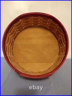 Longaberger 2012 HOLIDAY HOSTESS Drum basket with Protector Longaberger 2012 HOLIDAY HOSTESS Drum basket with Protector