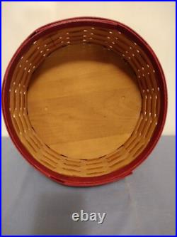 Longaberger 2012 HOLIDAY HOSTESS Drum basket with Protector Longaberger 2012 HOLIDAY HOSTESS Drum basket with Protector