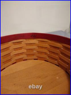 Longaberger 2012 HOLIDAY HOSTESS Drum basket with Protector Longaberger 2012 HOLIDAY HOSTESS Drum basket with Protector