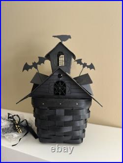 Longaberger 2012 Haunted House Combo- Metal Roof Topper & Door, Windows Tie-Ons