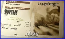 Longaberger 2012 Large Top Hat Snowman- NIB-SHIPS FREE