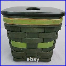 Longaberger 2012 Leprechaun Tall Tissue Basket Set withLid AVAIL 1 DAY ONLY NEW