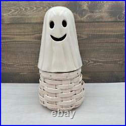 Longaberger 2013 Ghost Boo Basket Set With Ceramic Topper Rare