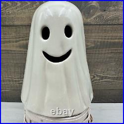 Longaberger 2013 Ghost Boo Basket Set With Ceramic Topper Rare