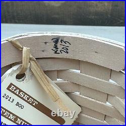 Longaberger 2013 Ghost Boo Basket Set With Ceramic Topper Rare