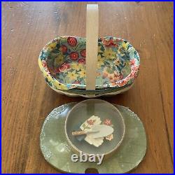 Longaberger 2013 Mothers Day Perennial Garden Set Combo Basket Lid Liner