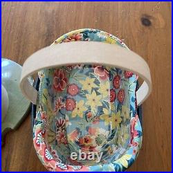Longaberger 2013 Mothers Day Perennial Garden Set Combo Basket Lid Liner